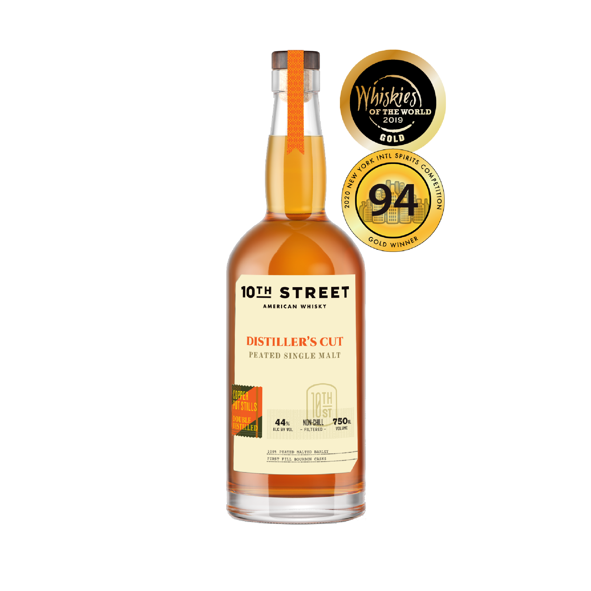 10th Street American Whiskey Peated Single Malt Cask Strength Distiller's Cut