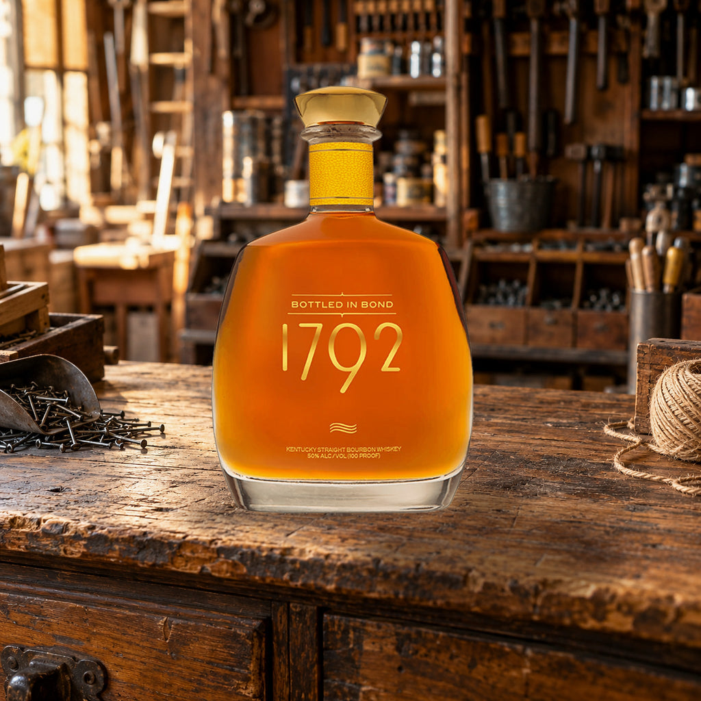 1792 Straight Bourbon Bottled In Bond Whiskey hardware store counter
