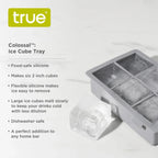 Colossal 2" Silicone Ice Cube Tray in Gray-5