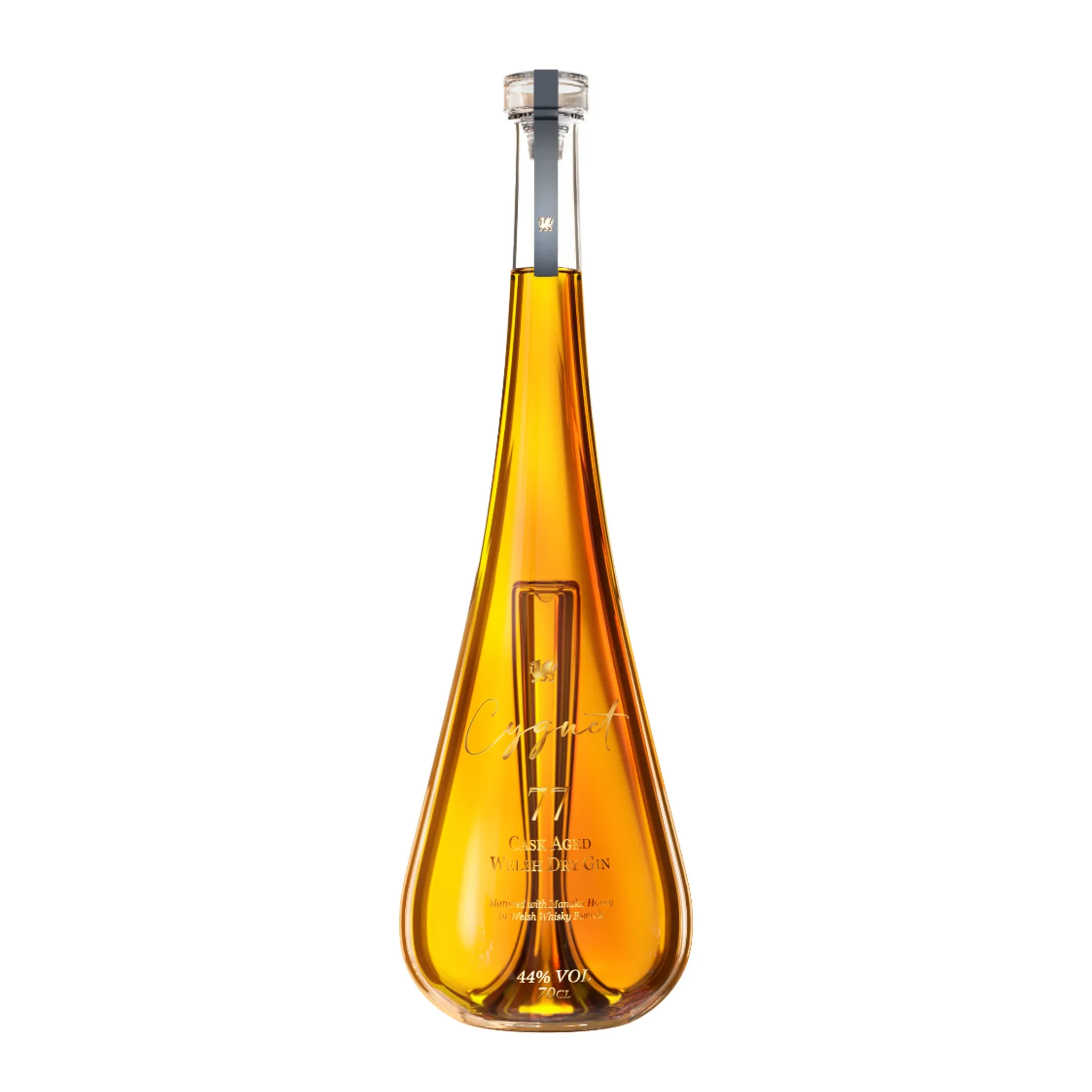 Cygnet 77 Cask-Aged Welsh Dry Gin Matured With Manuka Honey in Welsh Whiskey Barrels
