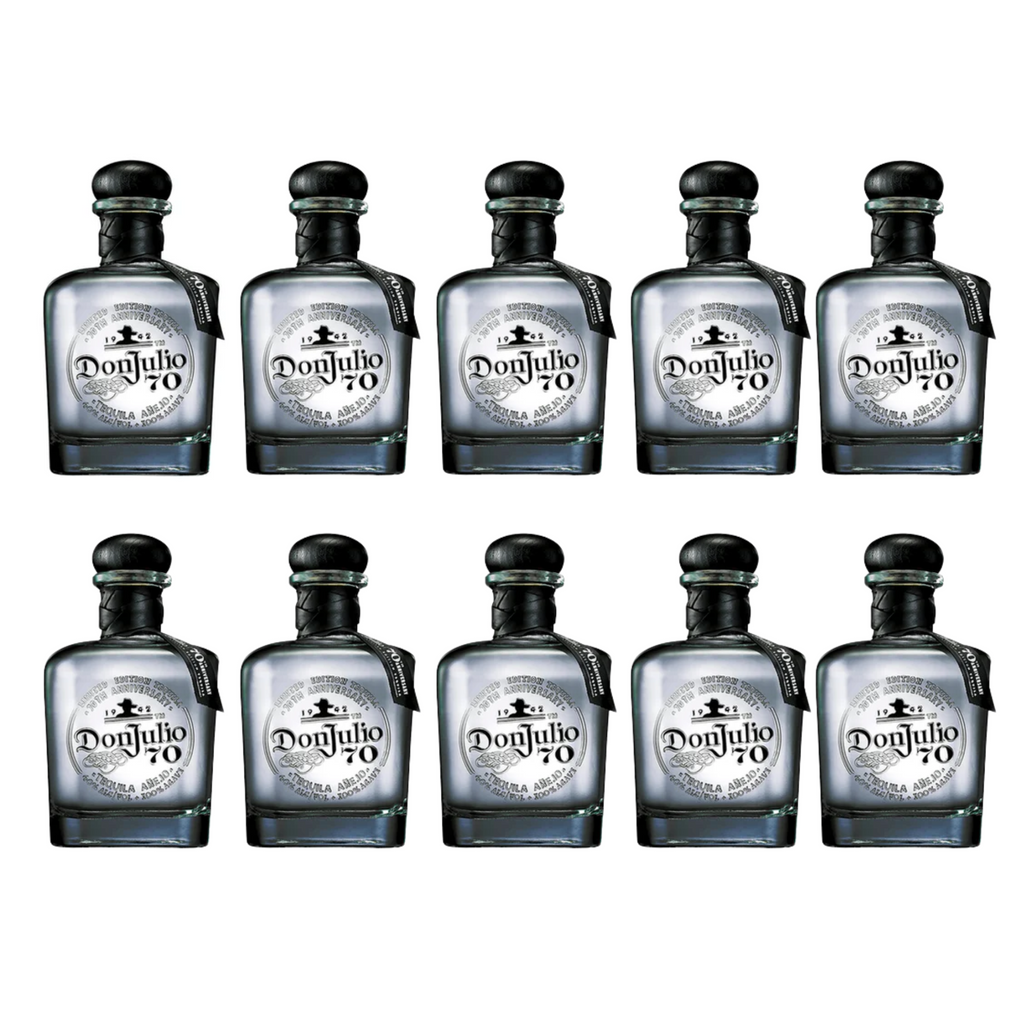 Don Julio 70 Añejo Claro Tequila – 50ml (Mini Bottle) – 10 Pack (2)