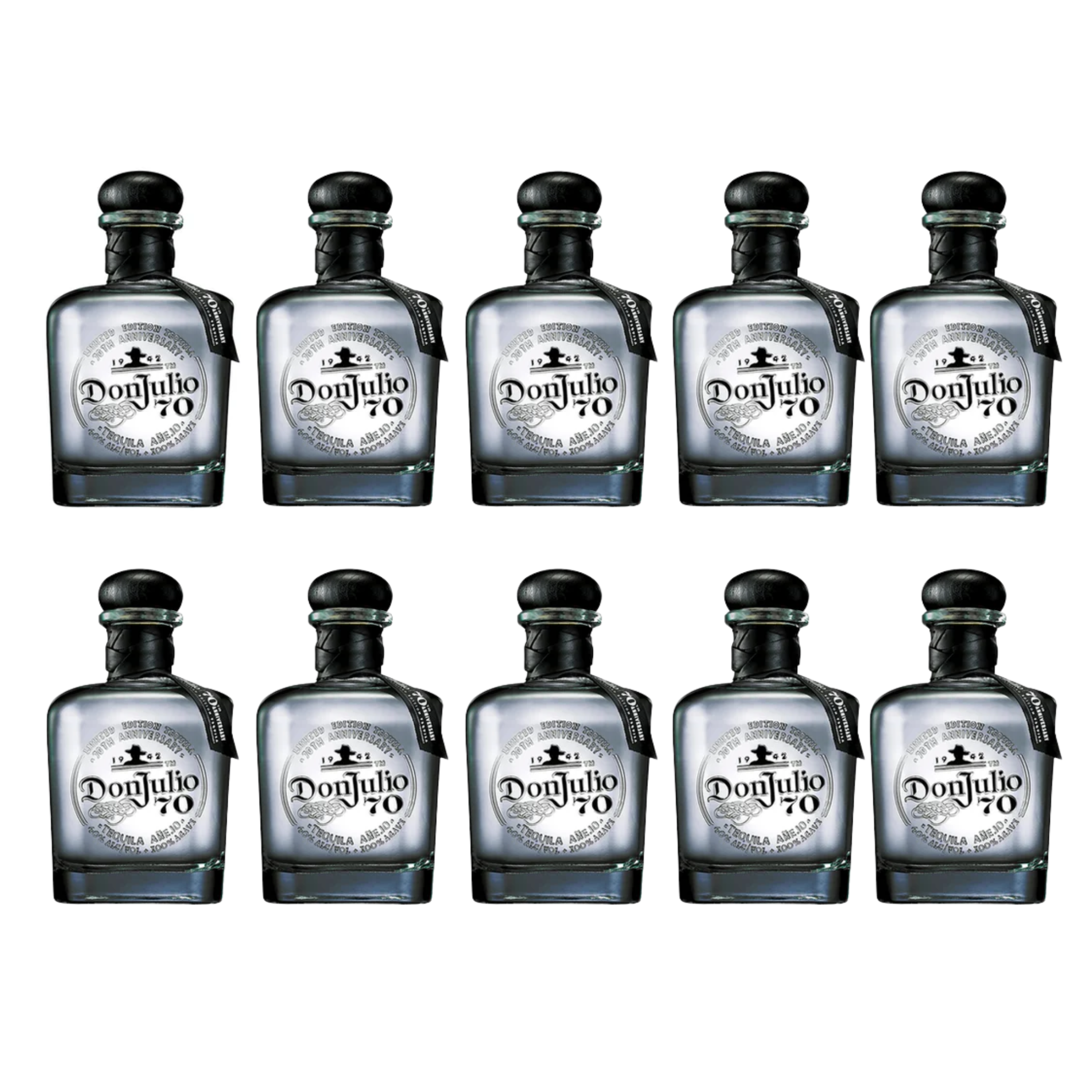 Don Julio 70 Añejo Claro Tequila – 50ml (Mini Bottle) – 10 Pack (2)