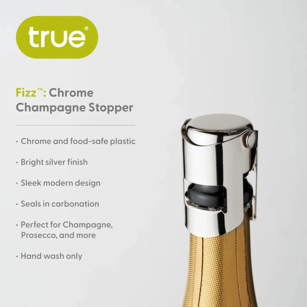 Fizz Champagne Stopper in Chrome-5