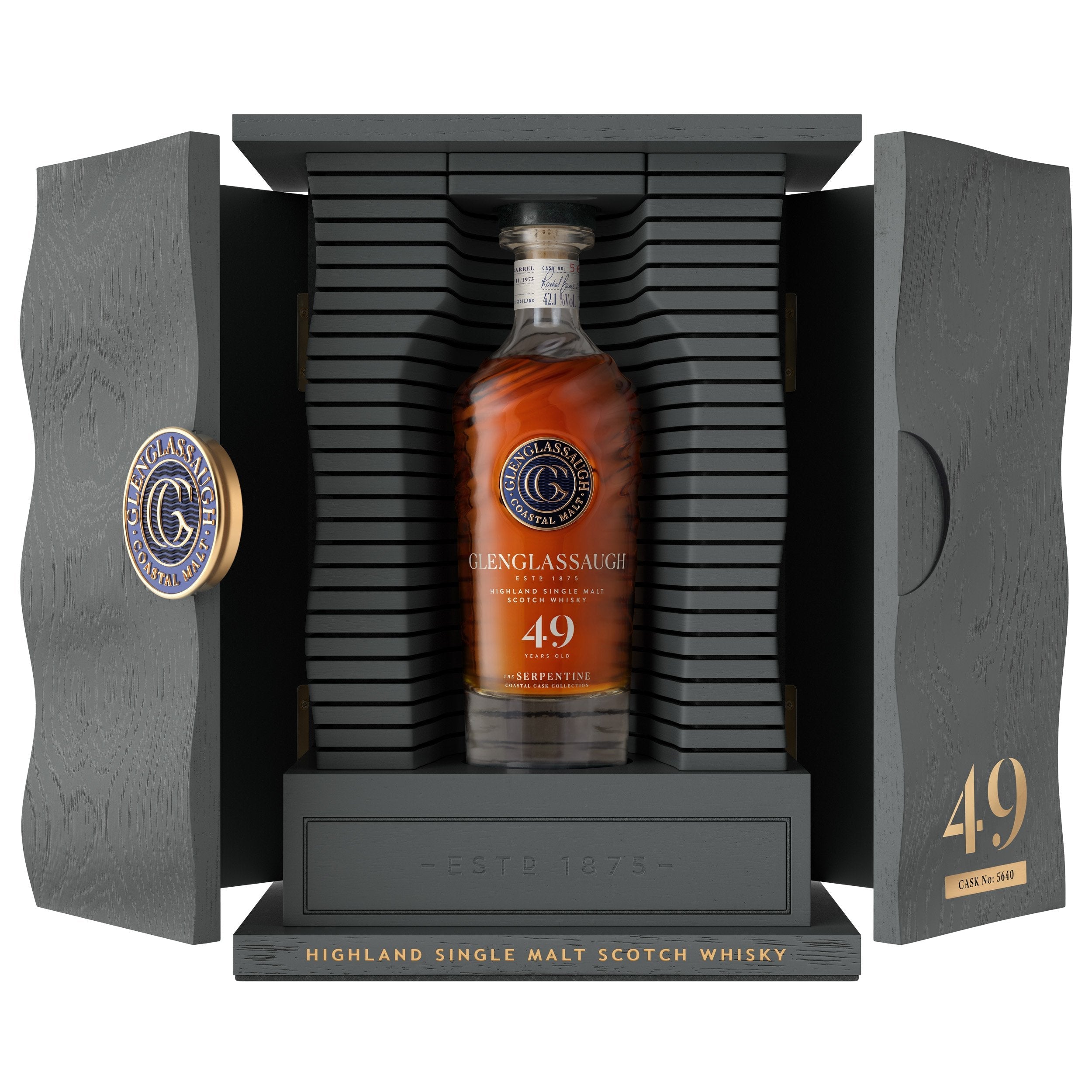 Glenglassaugh Highland Single Malt Scotch Whiskey – 49 Years Old  Serpentine Coastal Cask Collection – Cask #5640