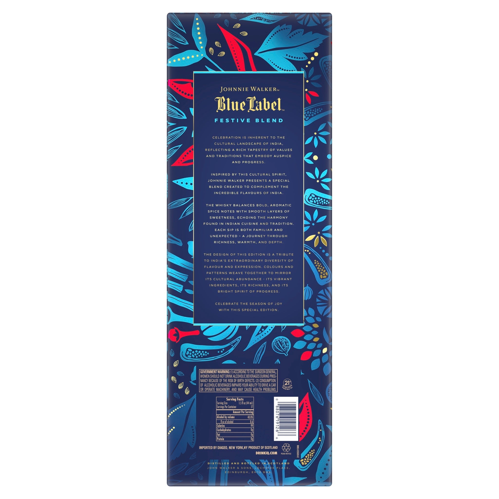 Johnnie Walker Blue Label Festive Blend - Back