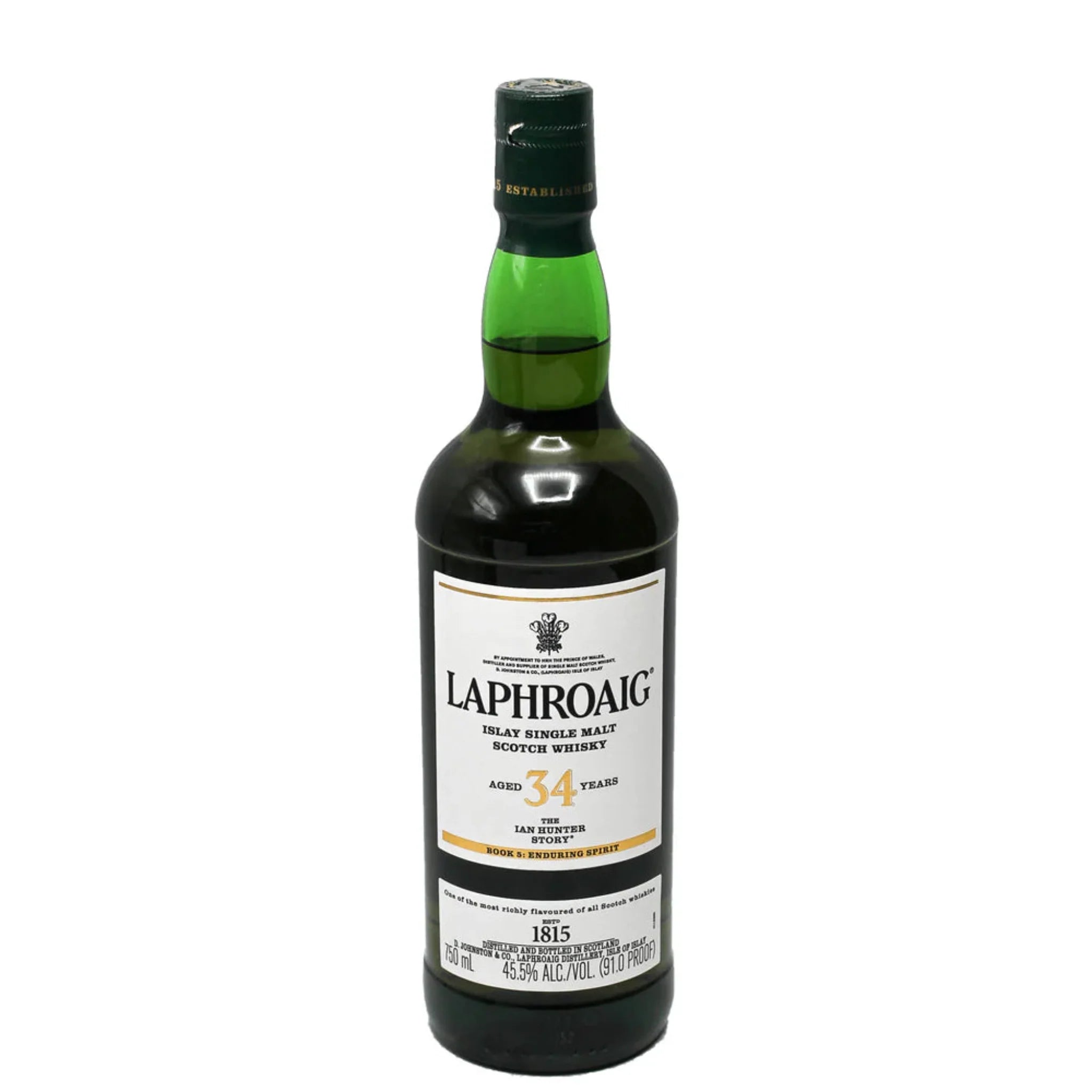 Laphroaig Islay Single Malt Scotch 34 Year Whisky - The Ian Hunter Story Book #5