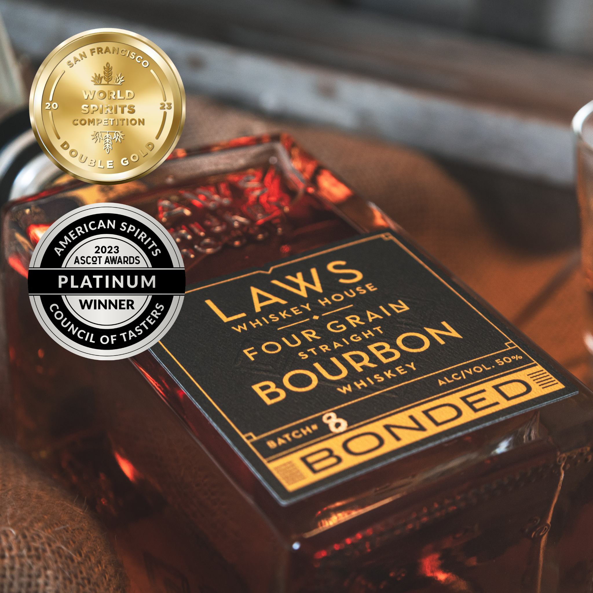 Laws Whiskey House Four Grain Bonded Straight Bourbon Whiskey1