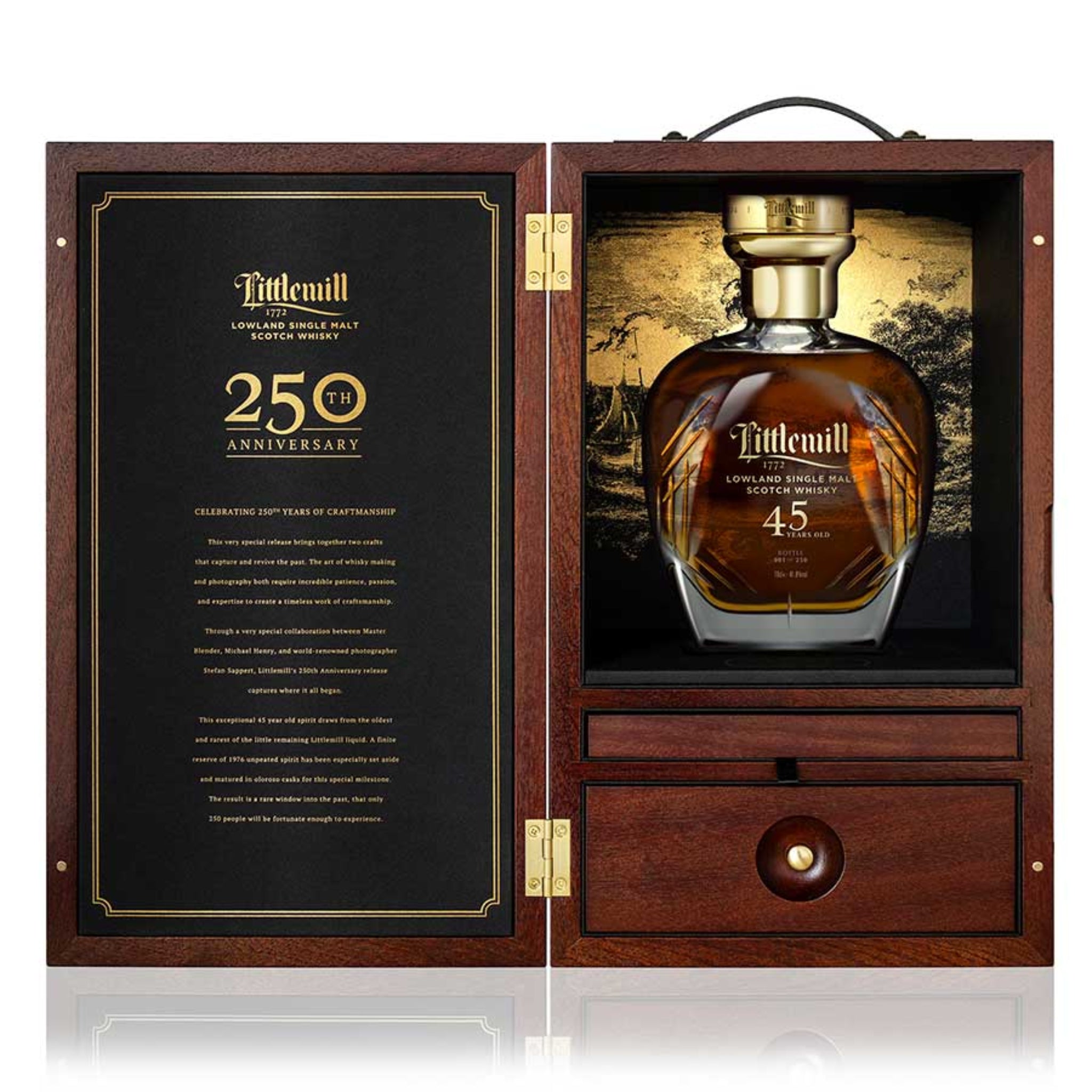 Littlemill 45 Year Old Single Malt Scotch Whiskey – 250th Anniversary Edition A Tribute to Scotland’s Oldest Licensed Distillery