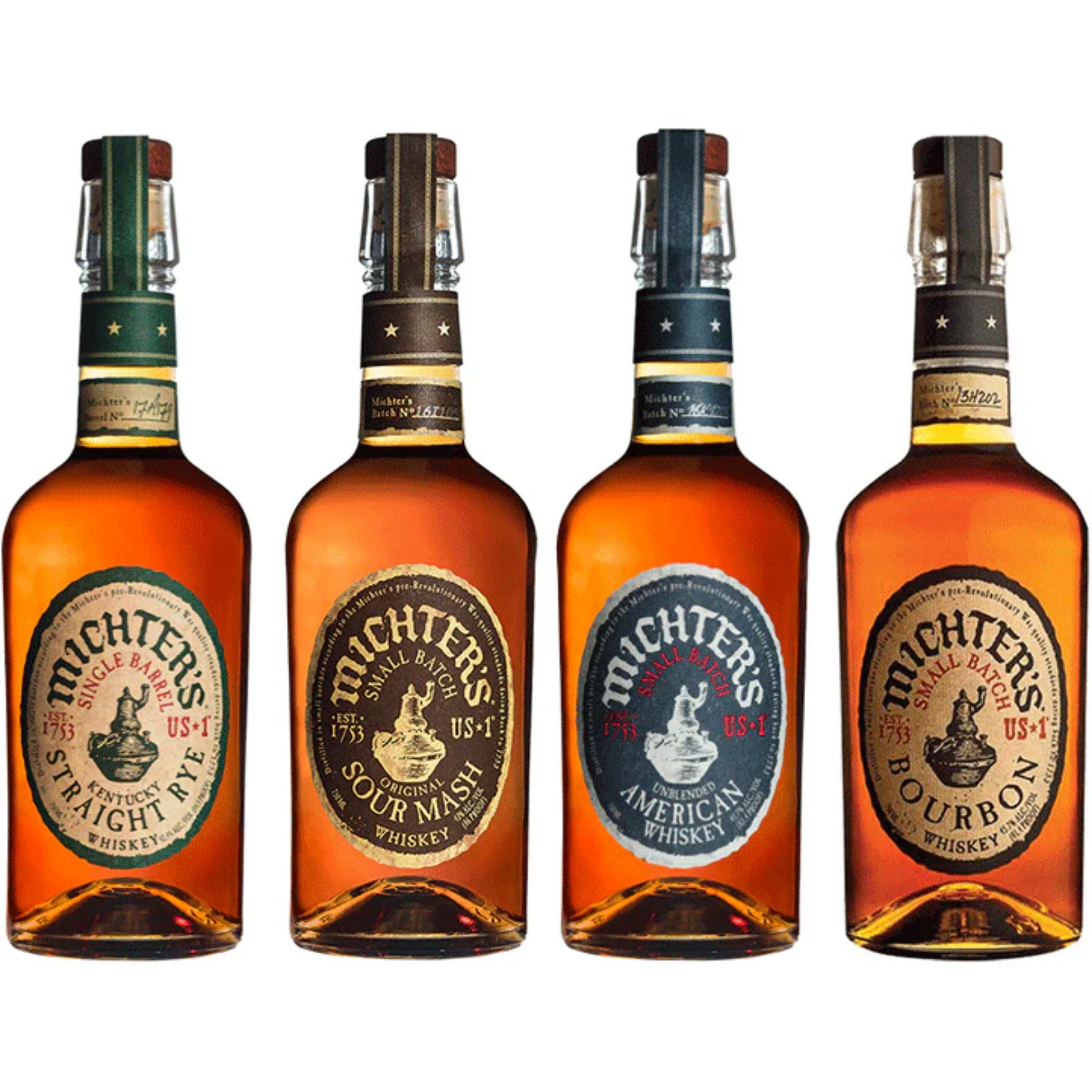 Michter's US1 Small Batch Bourbon, Single Barrel Straight Rye, Unblended American, Sour Mash Bourbon Bundle