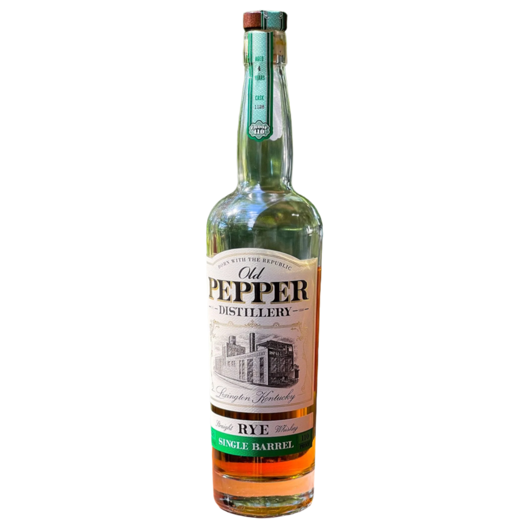Old Pepper Distillery Kentucky Straight Rye Single Barrel Proof Whiskey