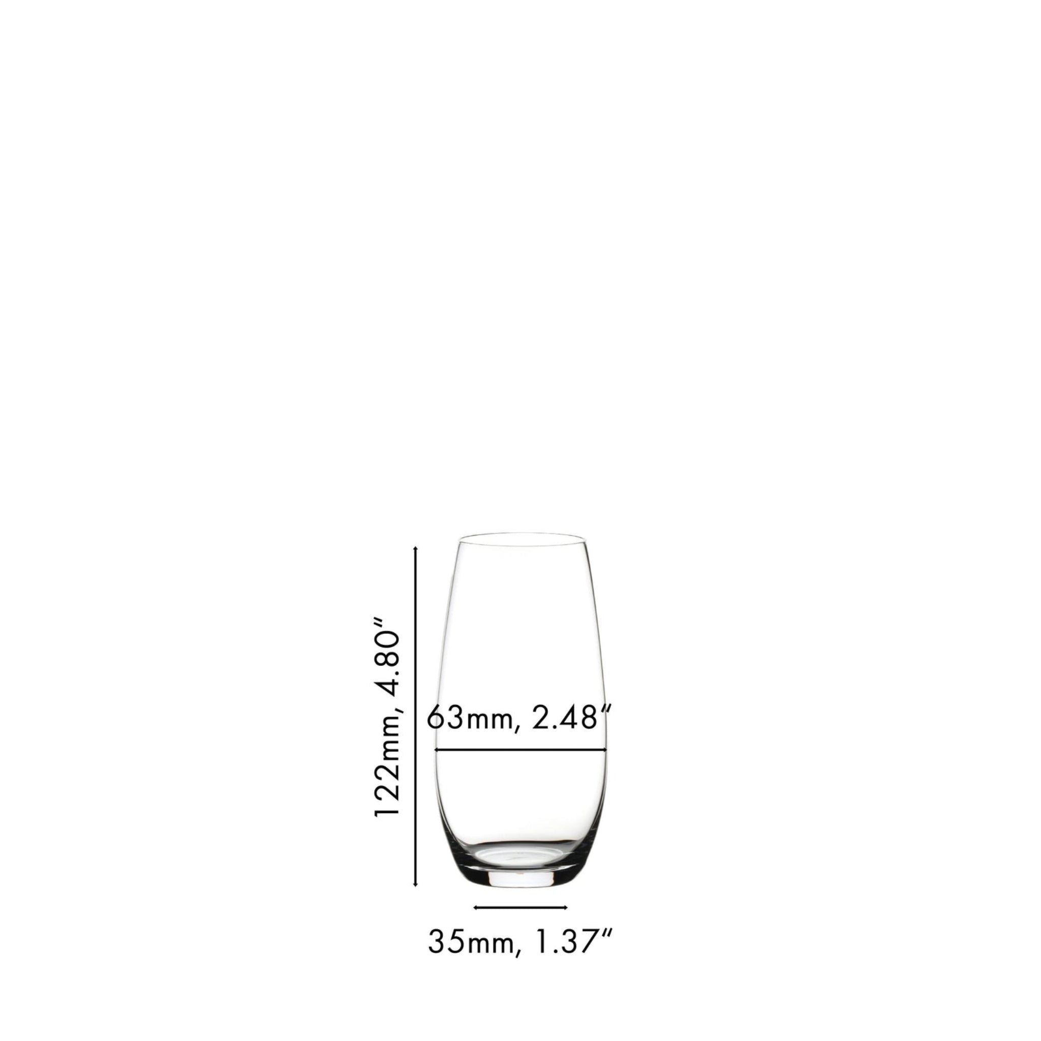 Riedel Flute O Champagne (414/28) – Set of 2 Stemless Crystal Glasses-2