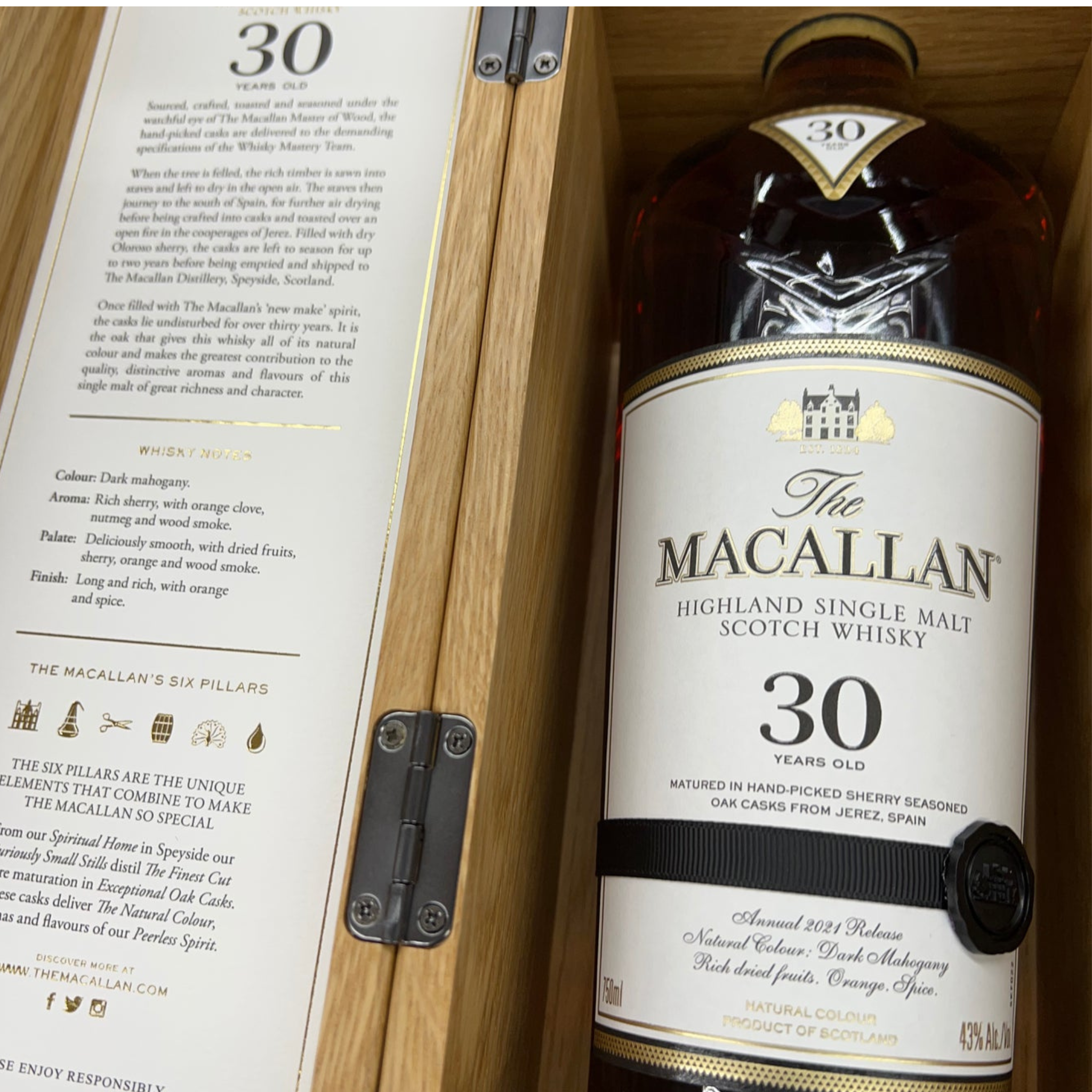 The Macallan 30 Year Old Sherry Oak Scotch Whiskey (2)