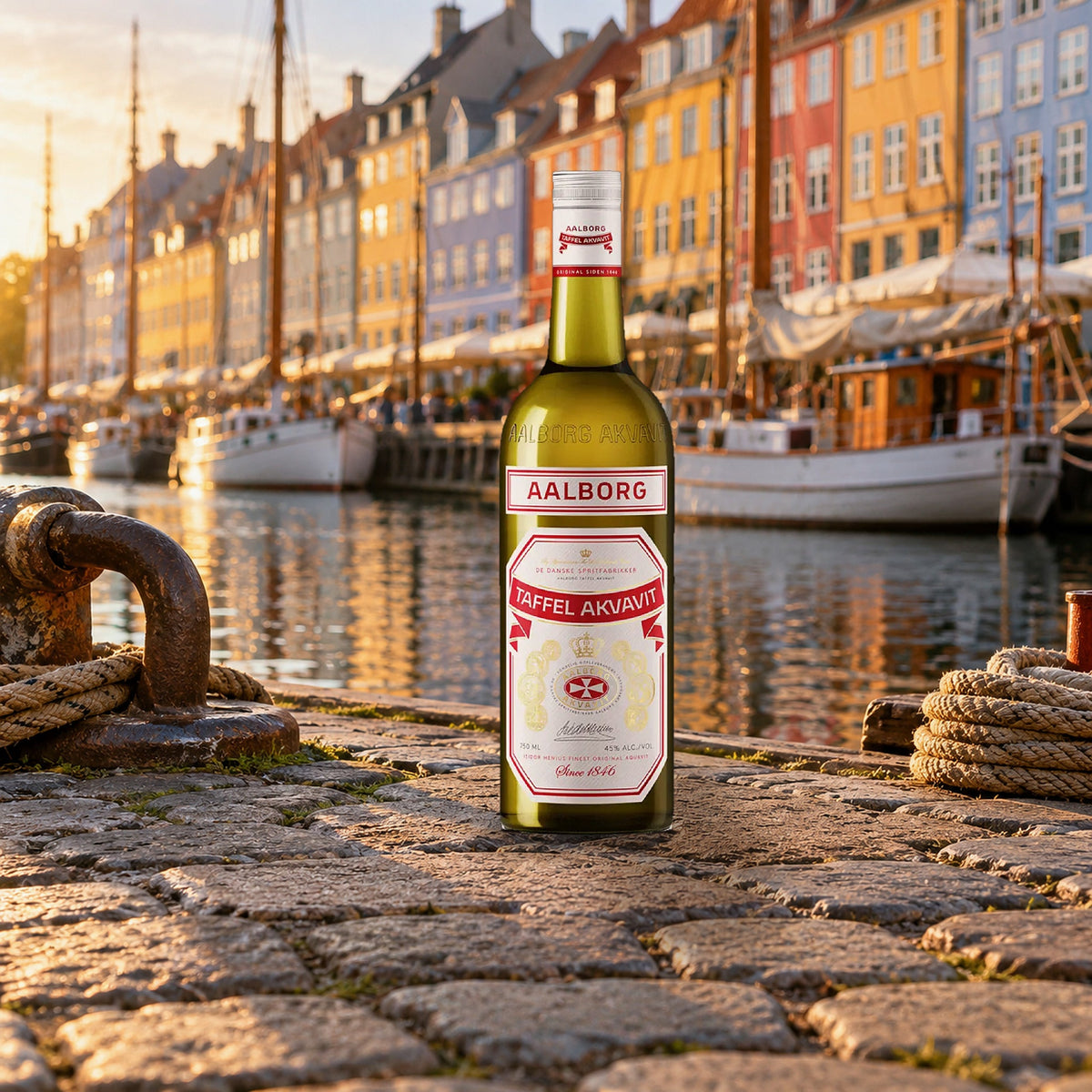 Aalborg Taffel Aquavit nyhavn quay