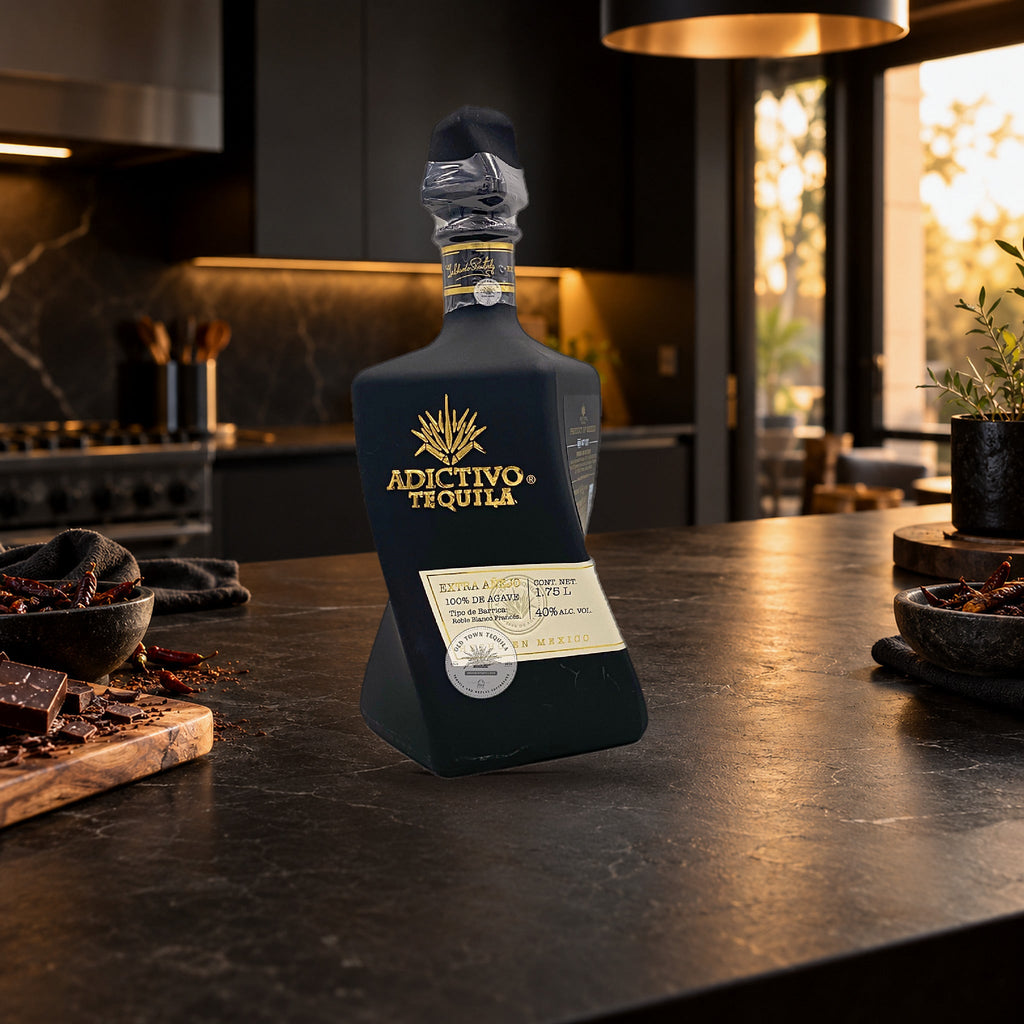Adictivo Tequila Black Edition Extra Anejo 1.75 Liter black kitchen island