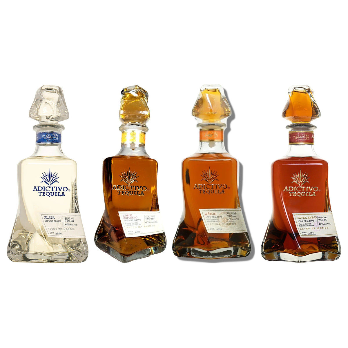 Adictivo Tequila Four — Plata, Reposado, Añejo & Extra Añejo