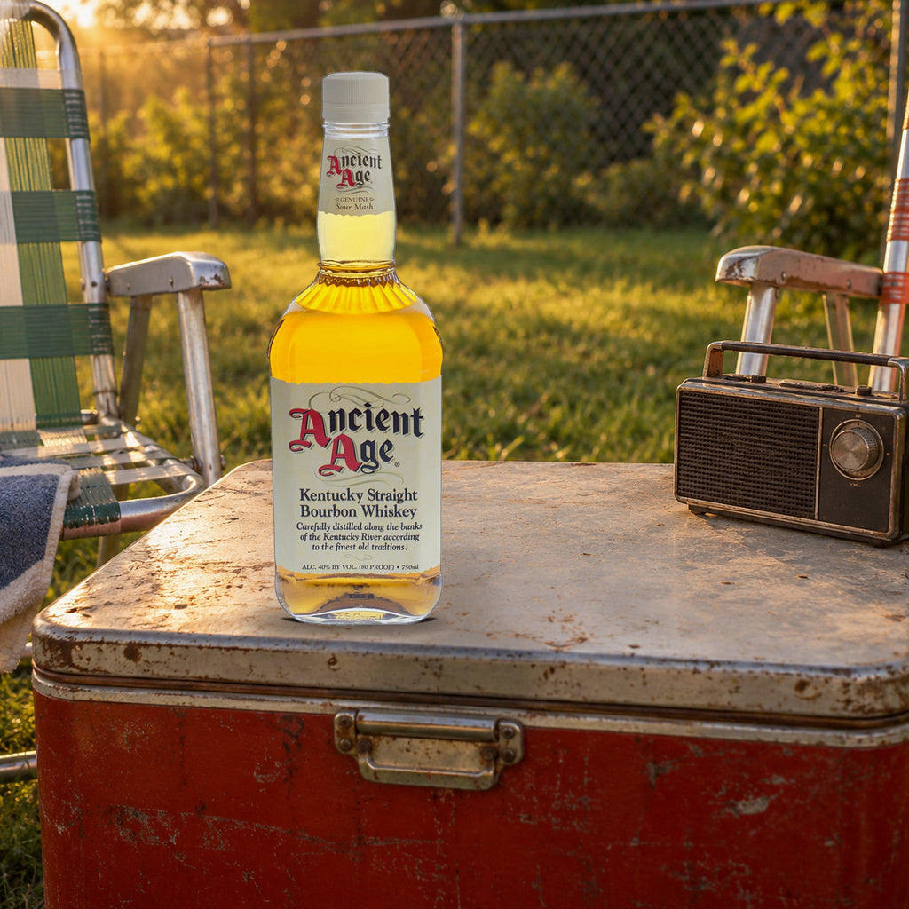 Ancient Age Kentucky Straight Bourbon Whiskey lawn chair cooler