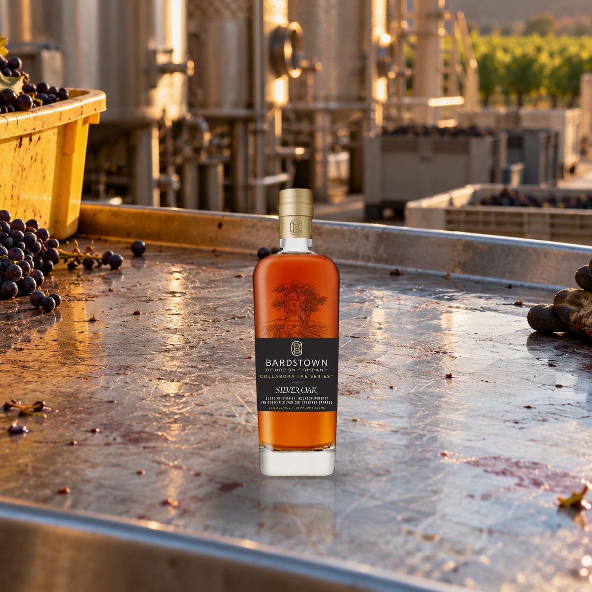 Bardstown Bourbon Silver Oak Collaboration Whiskey crush pad