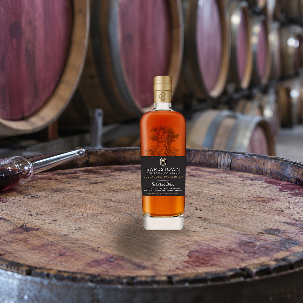 Bardstown Bourbon Silver Oak Collaboration Whiskey winery barrel hall