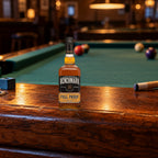 Benchmark Full Proof Kentucky Straight Bourbon Whiskey pool hall rail