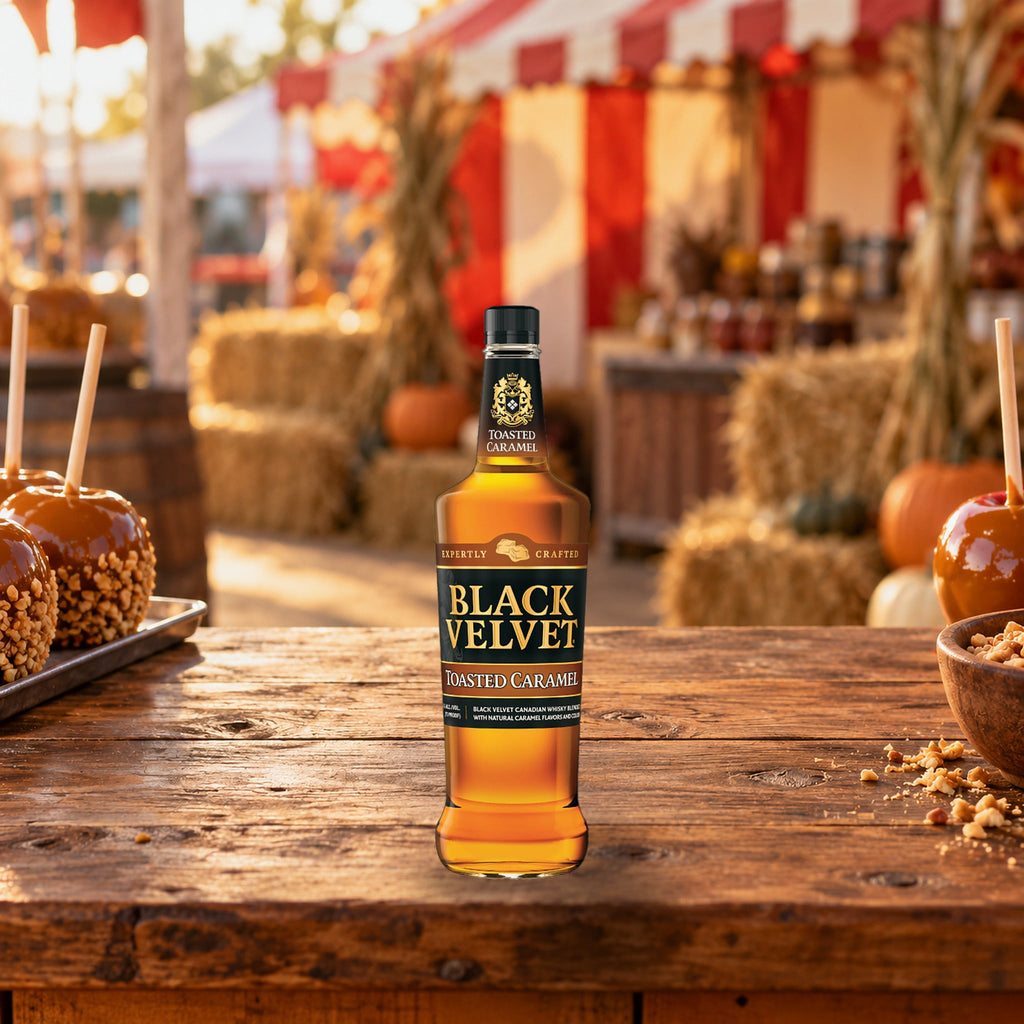 Black Velvet Toasted Caramel Flavored Whiskey caramel apple stand