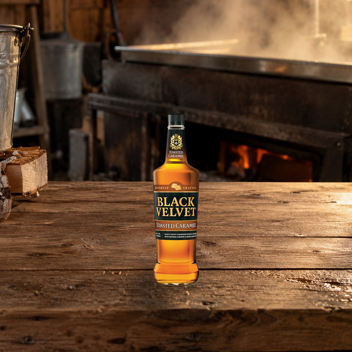 Black Velvet Toasted Caramel Flavored Whiskey sugar shack