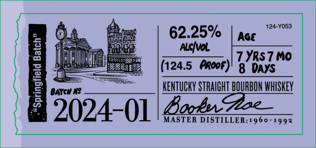 Booker's Straight Bourbon "Springfield Batch" 2024-01 7 Year 124.5 Proof