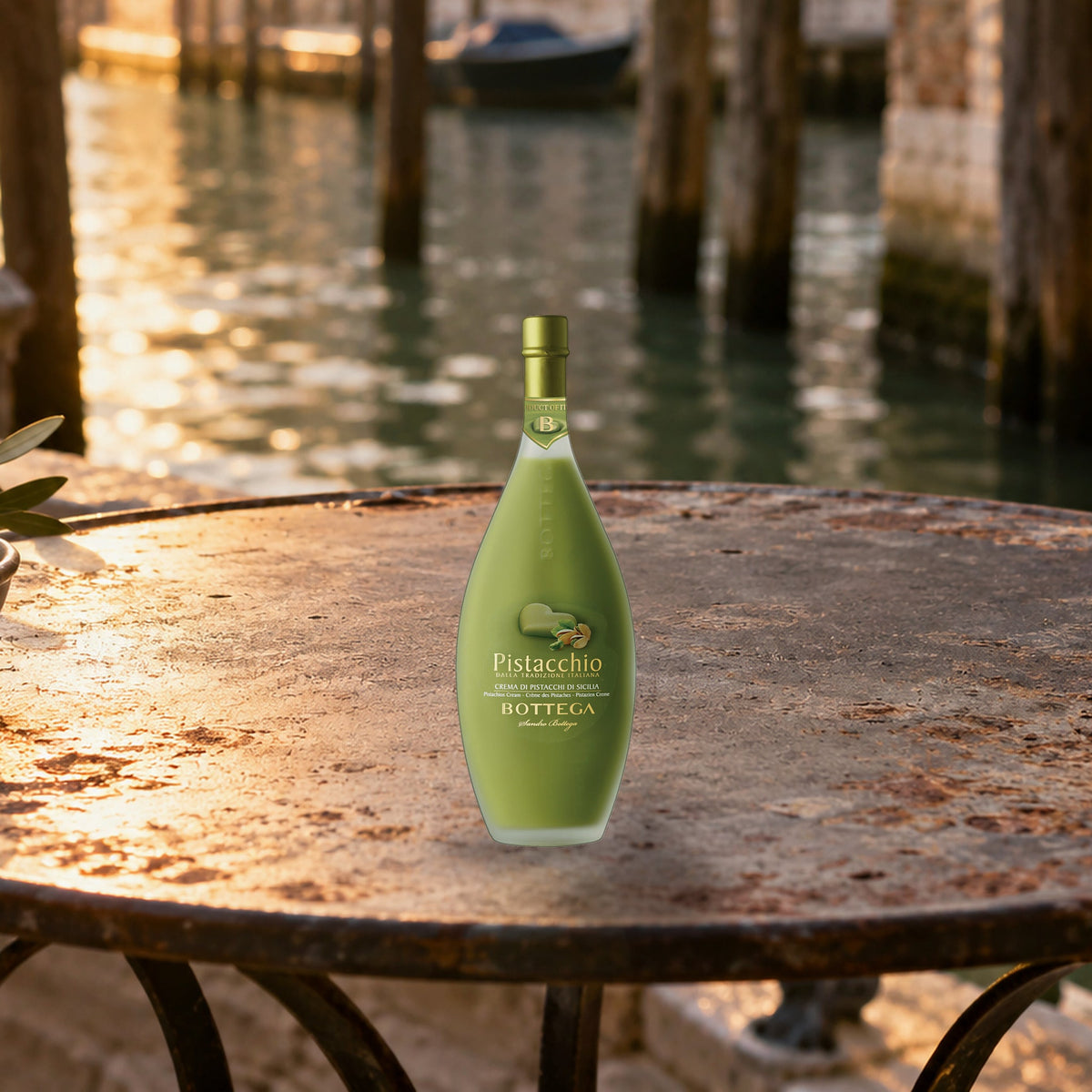 Bottega Pistachio Crème Liqueur venice aperitivo terrace