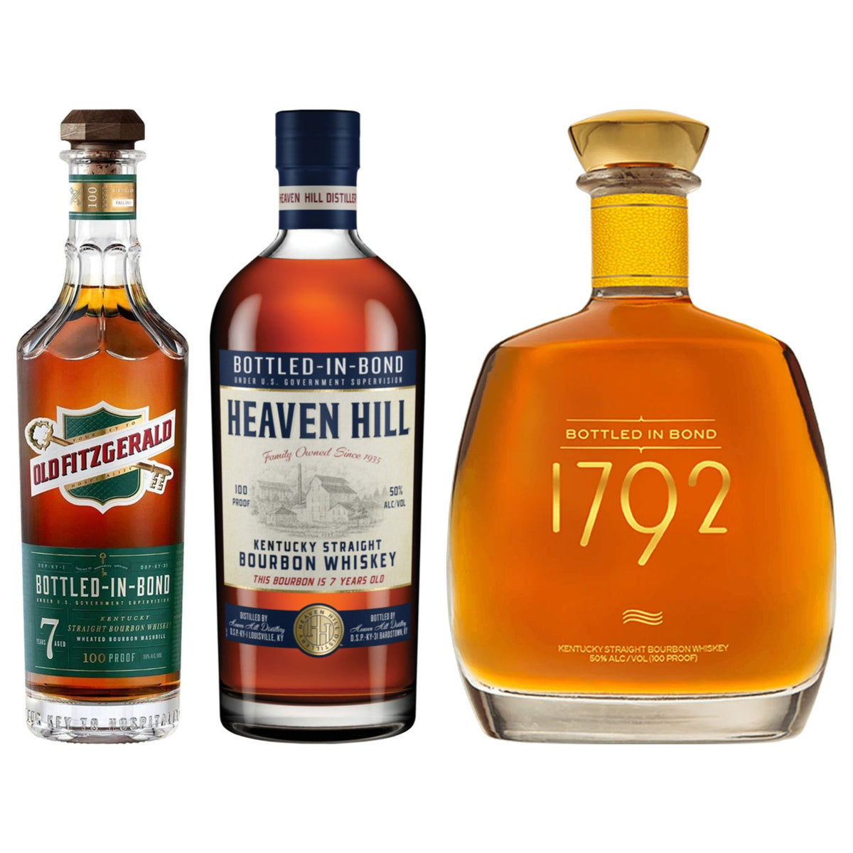 Bottled-in-Bond Trio — Old Fitzgerald 7 Year, Heaven Hill 7 Year & 1792