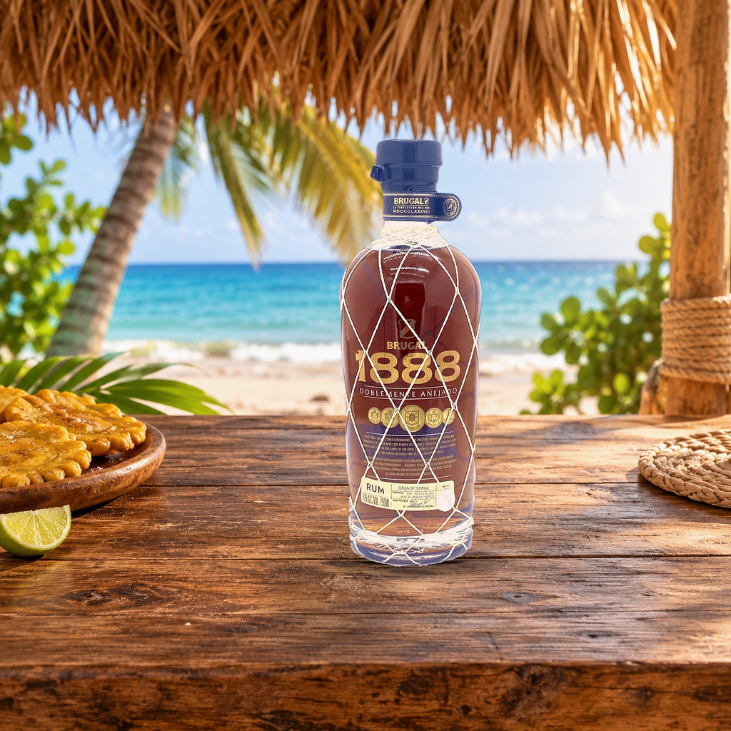 Brugal 1888 Ron Gran Reserva Rum bohio table