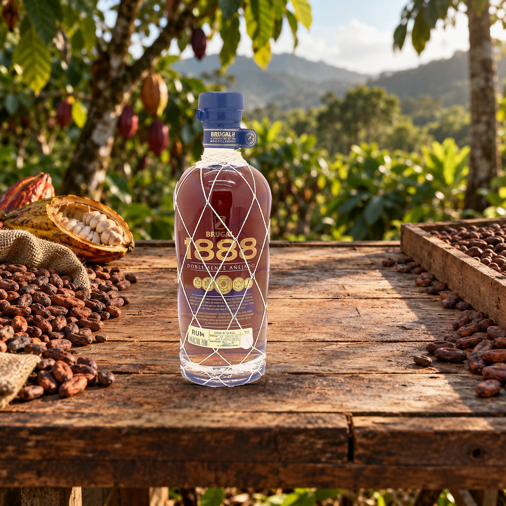 Brugal 1888 Ron Gran Reserva Rum cacao drying table