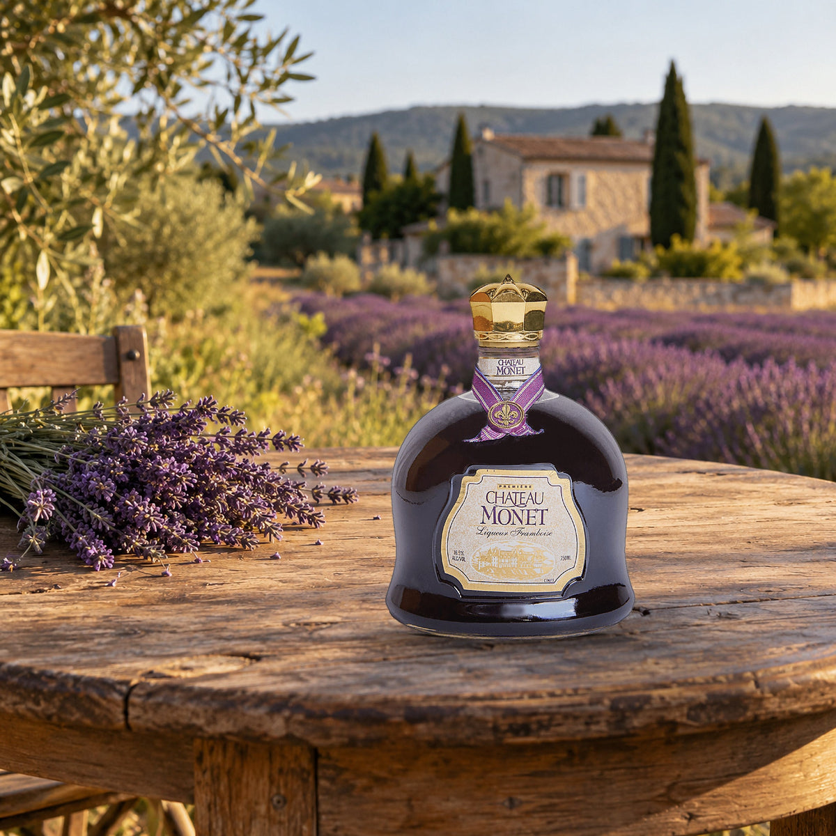 Chateau Monet lavender field table