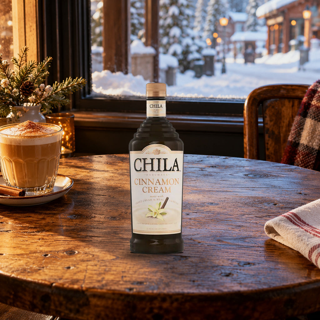 Chila Cinnamon Cream Rum latte window table
