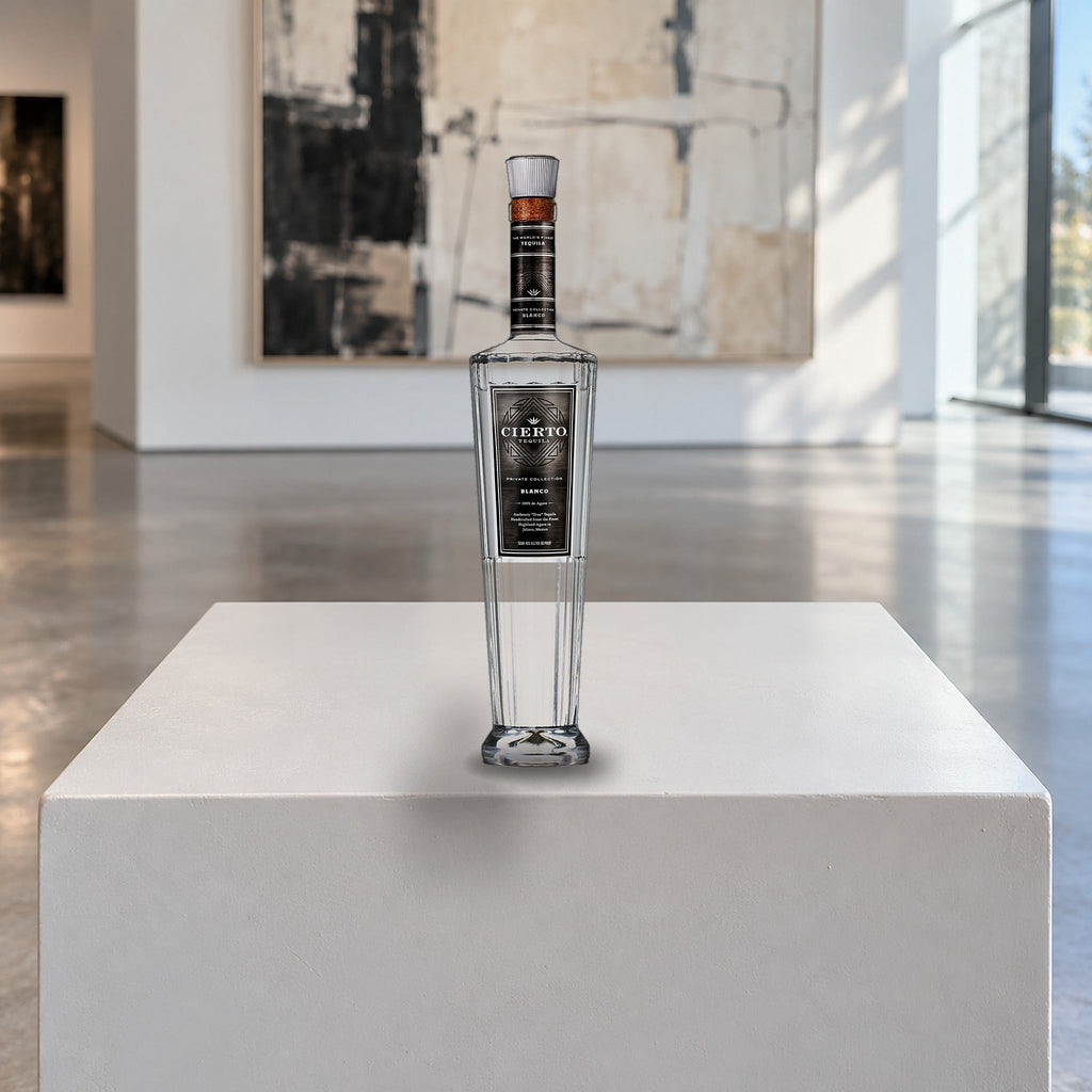 Cierto Tequila Blanco Private Collection gallery plinth