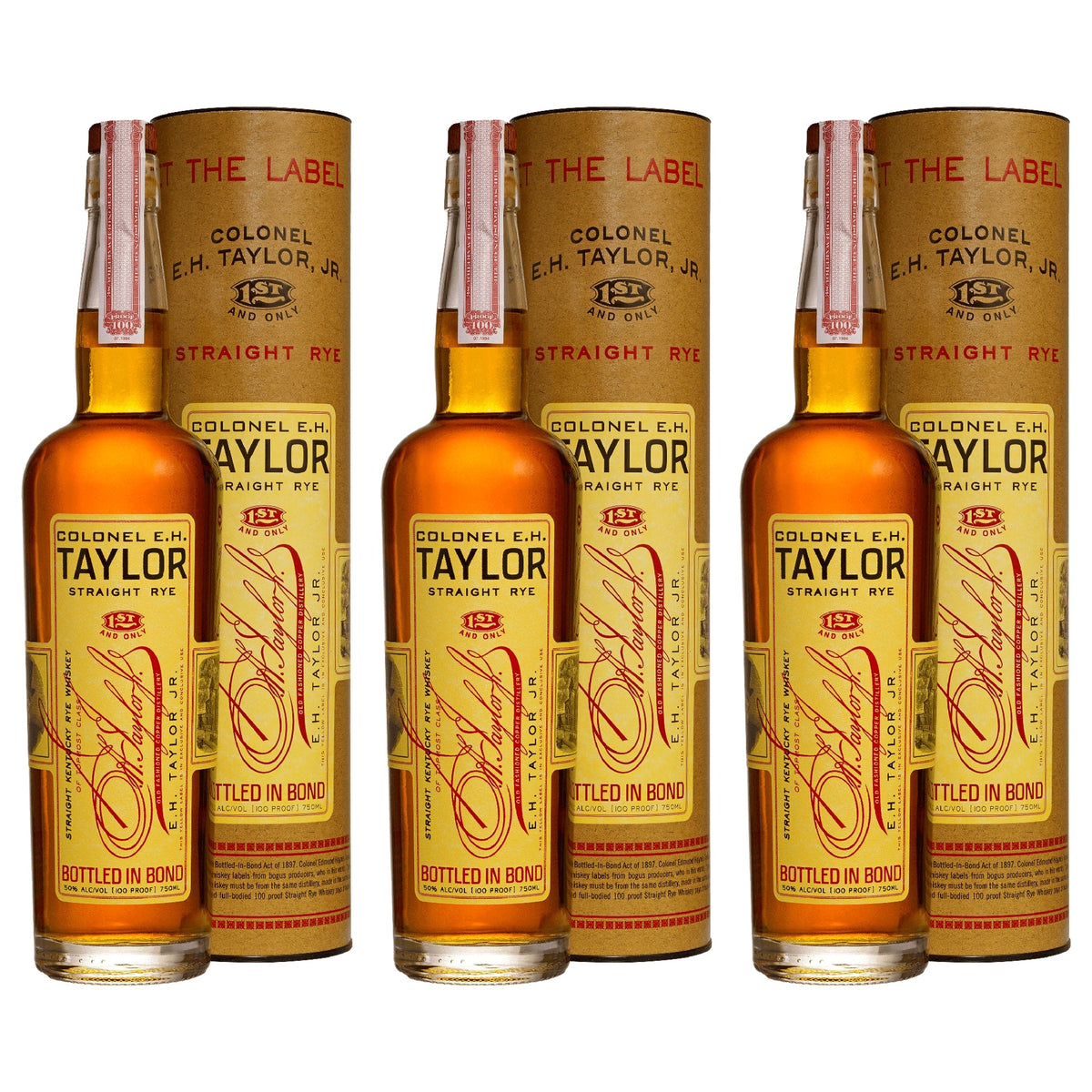 Colonel E.H. Taylor Straight Rye Whiskey 3-Pack