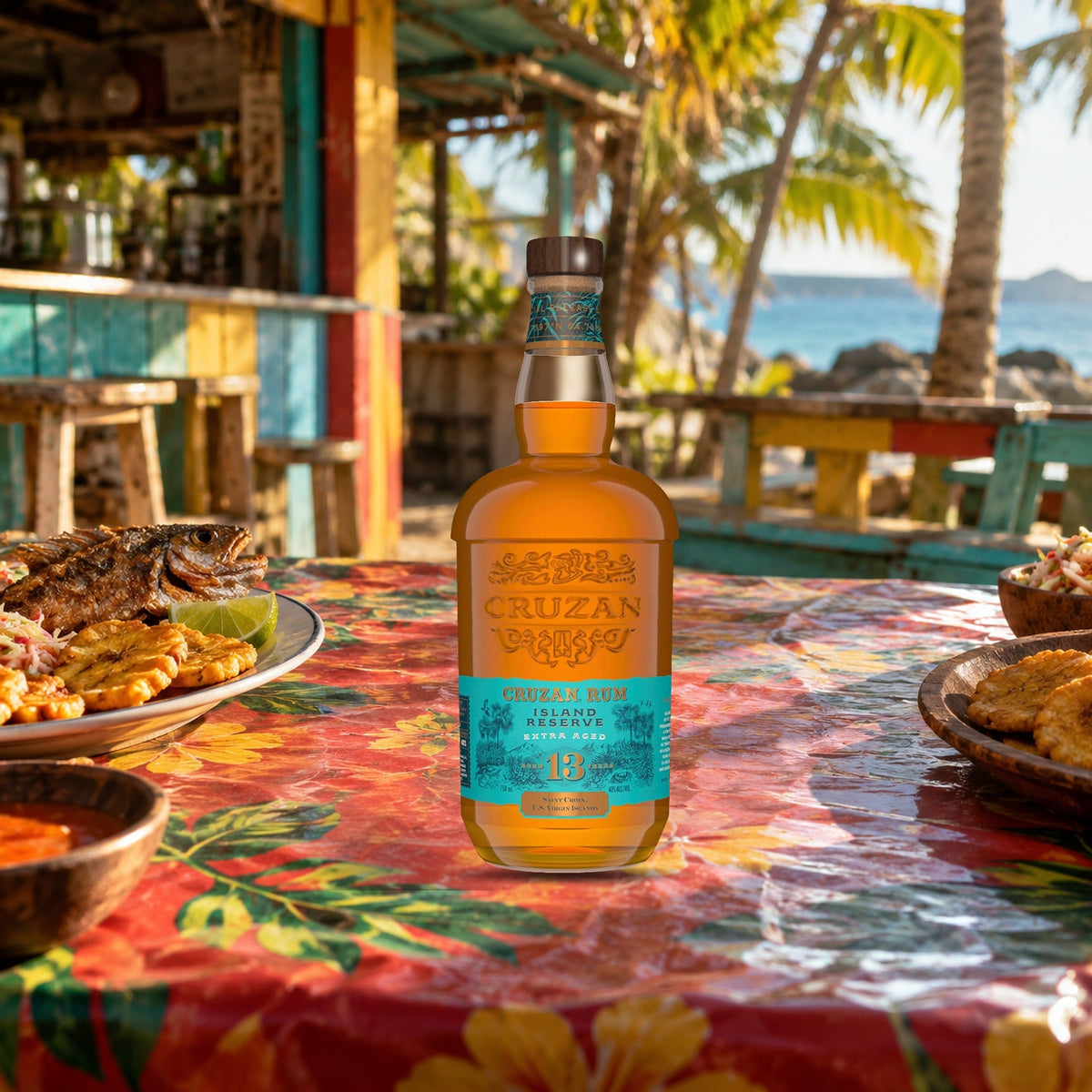 Cruzan Island Reserve Extra Aged 13 Year Rum island fish fry
