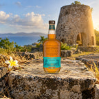 Cruzan Island Reserve Extra Aged 13 Year Rum windmill ruin stone