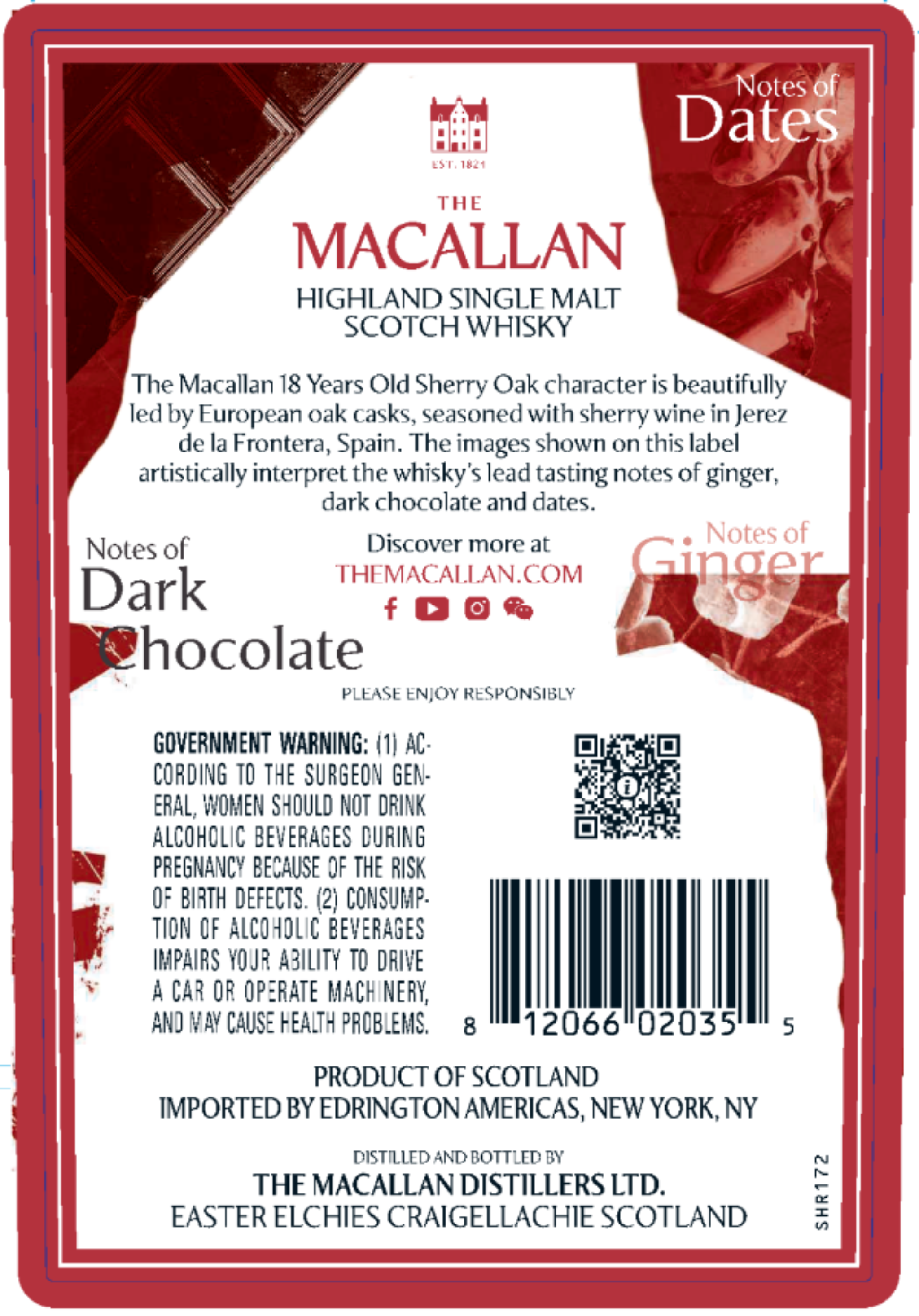 The Macallan 18 Year Old Sherry Oak Single Malt Scotch Whiskey (5)