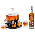 Eagle Rare 10 Year & Whiskey Barrel Decanter Set — Bottle, Barrel Decanter & 4 Glasses