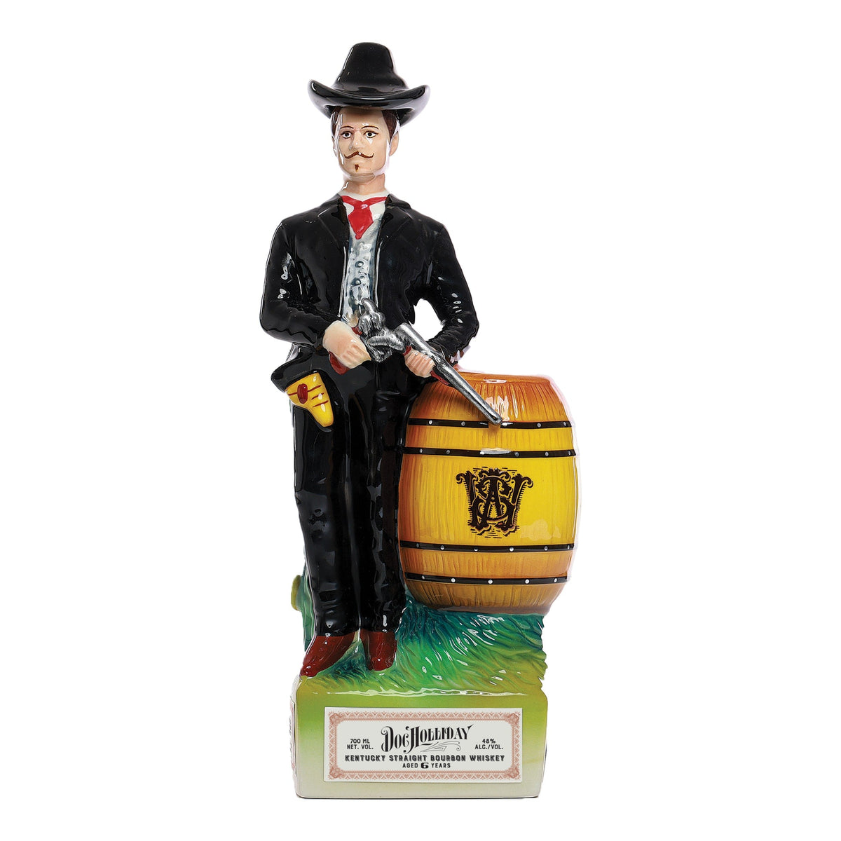 Doc Holliday 6 Year Kentucky Straight Bourbon Whiskey Ceramic Figurine 700mL