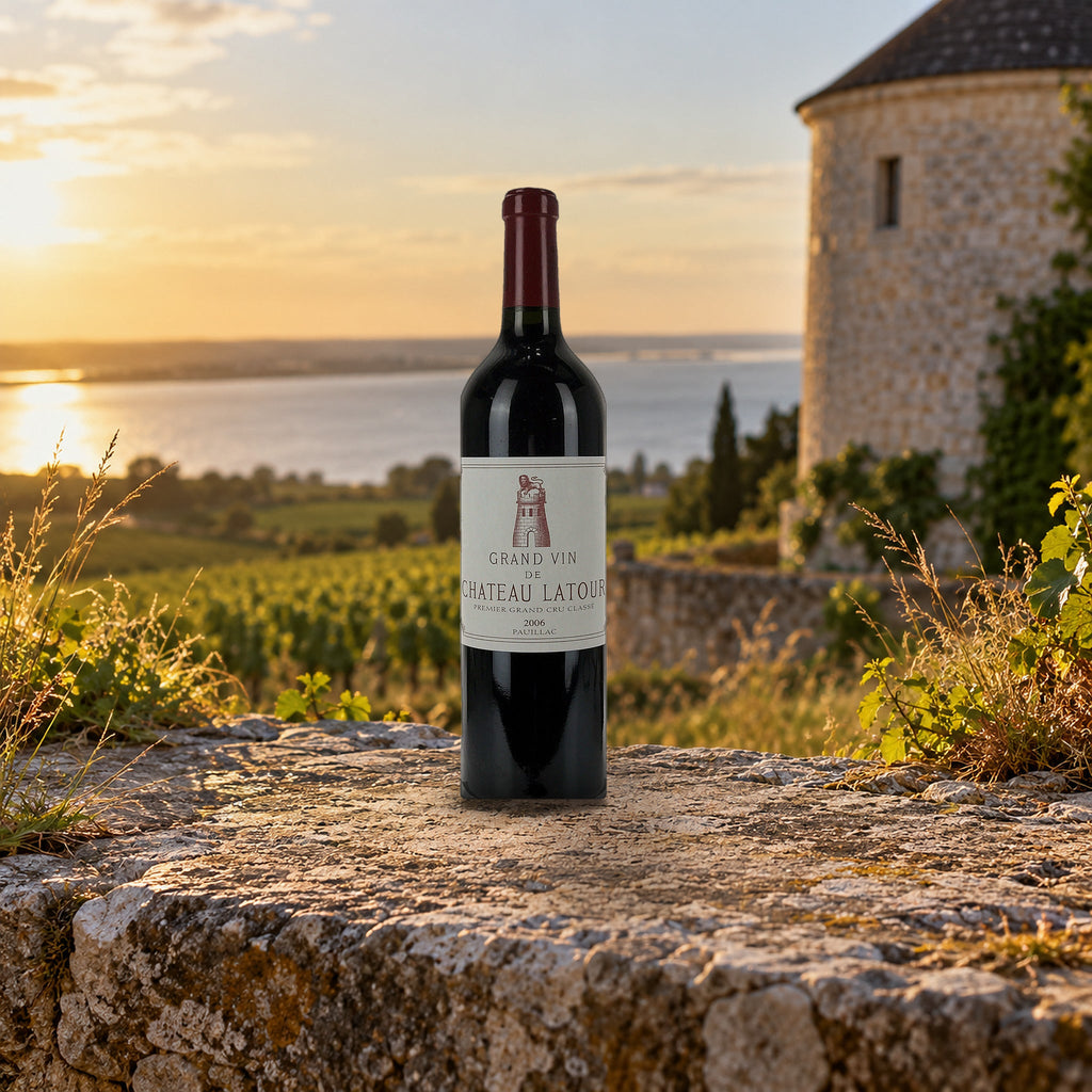 Chateau Latour Pauillac 2006 With Wood Box dovecote wall