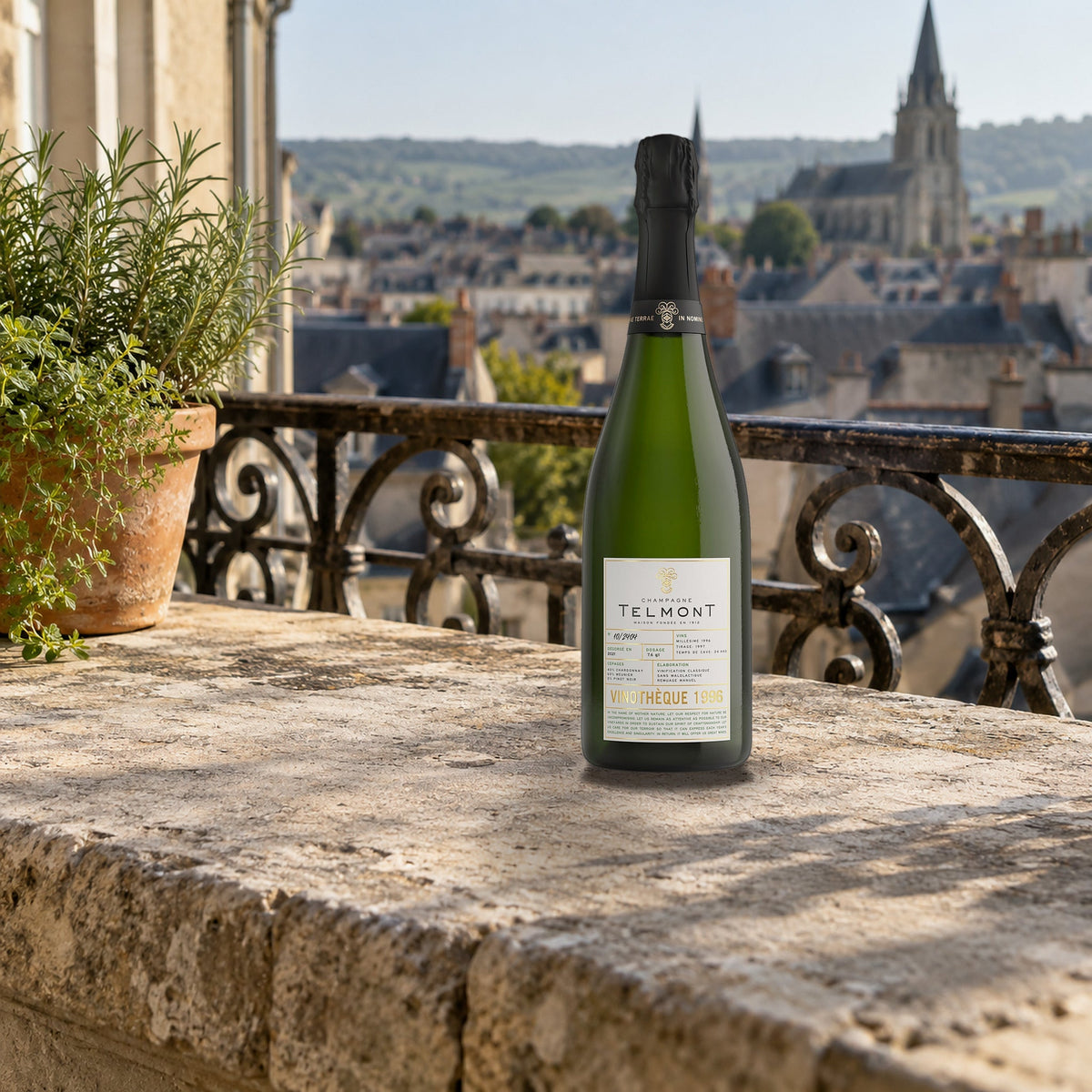 Telmont Champagne Extra Brut Vinothèque 1996 epernay balcony