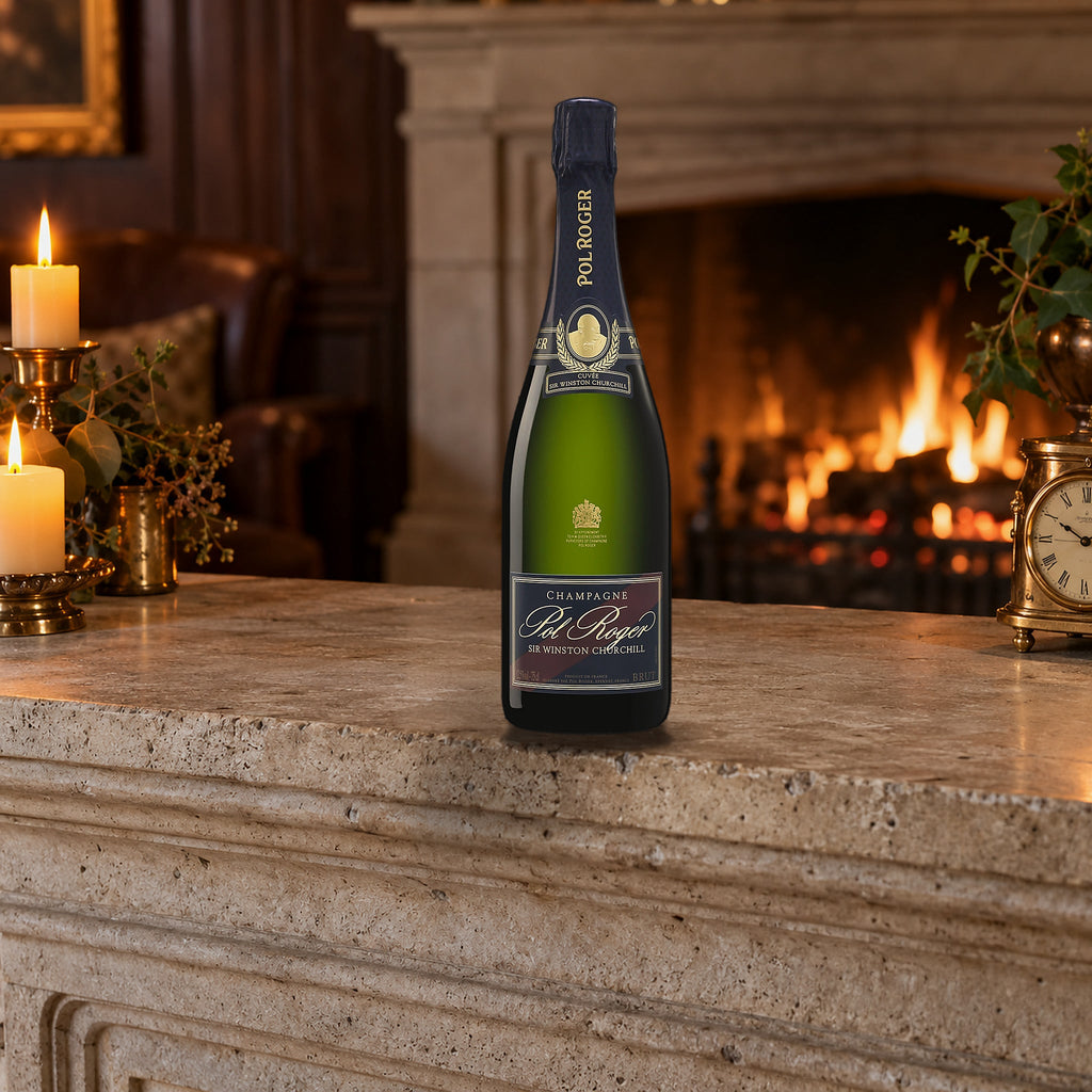 Pol Roger Champagne Brut Cuvée Sir Winston Churchill 2018 fireside mantel