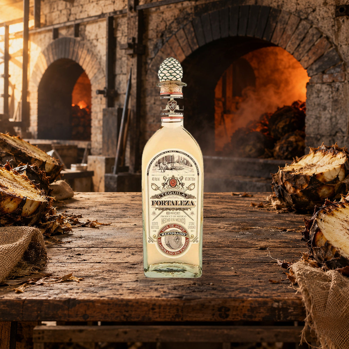 Fortaleza Reposado Tequila 700mL brick oven