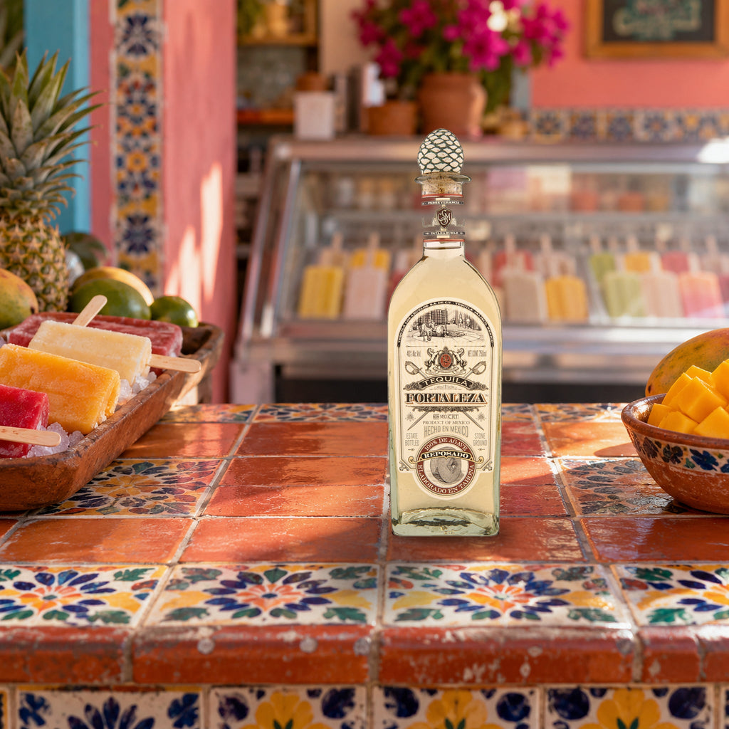 Fortaleza Reposado Tequila paleteria counter