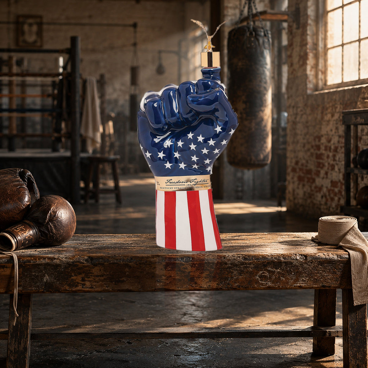 Freedom Fighter 6 Year Kentucky Straight Bourbon Whiskey 700mL boxing gym
