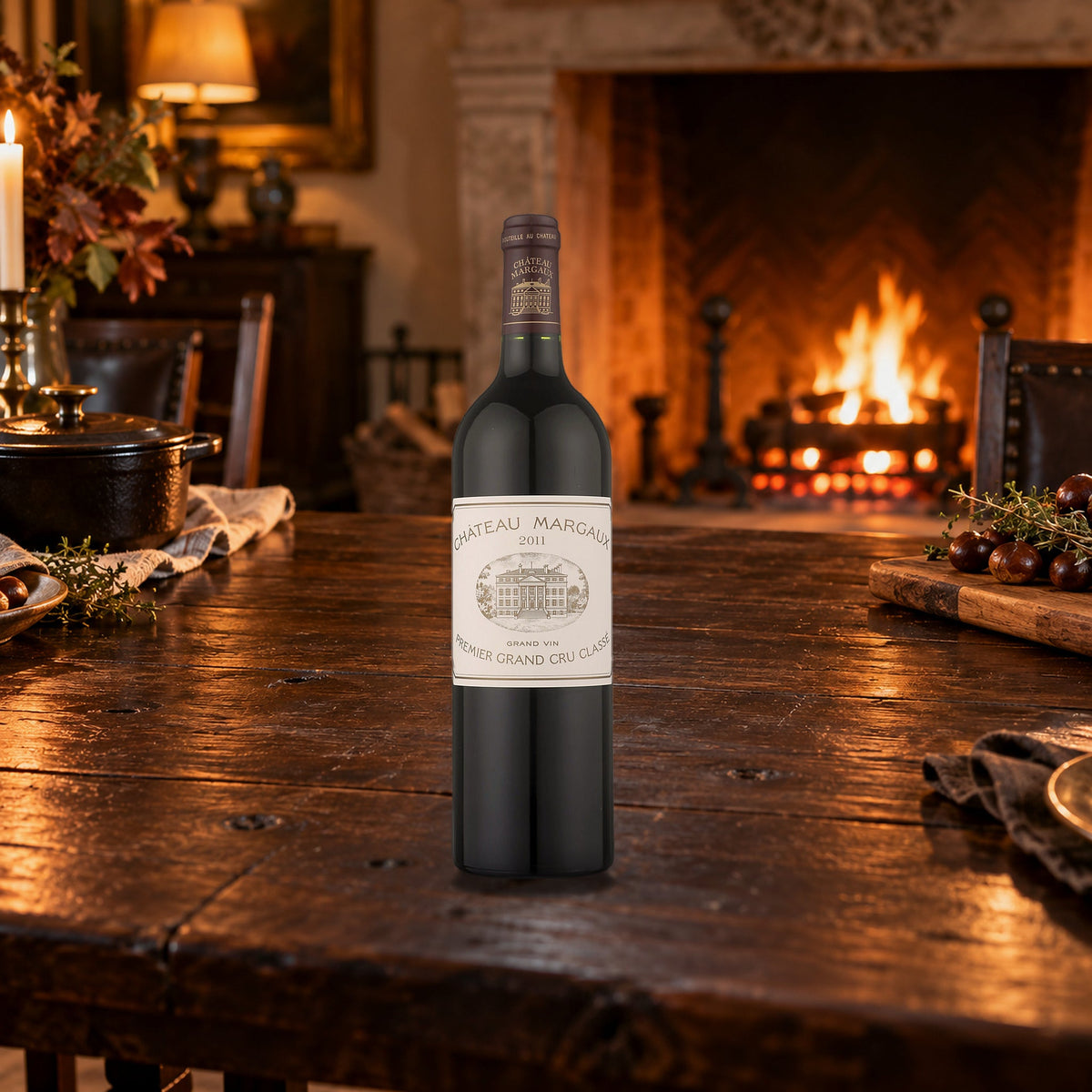Chateau Margaux Margaux 2011 With Wood Box game dinner table