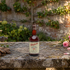 Glenfarclas 25 Years Aged Highland Single Malt Scotch Whiskey walled garden bench