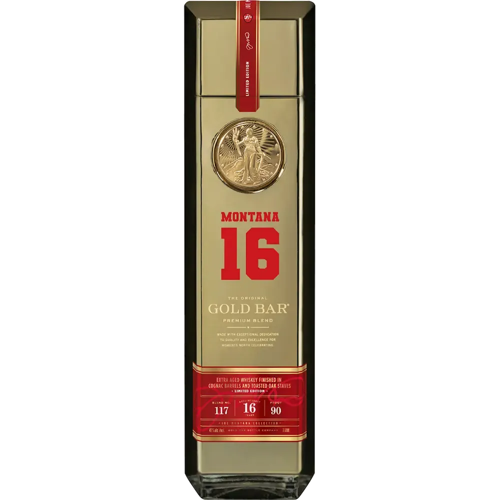 Gold Bar Blended American Whiskey Premium Blend Joe Montana 16 Year 90 - Liquor Geeks
