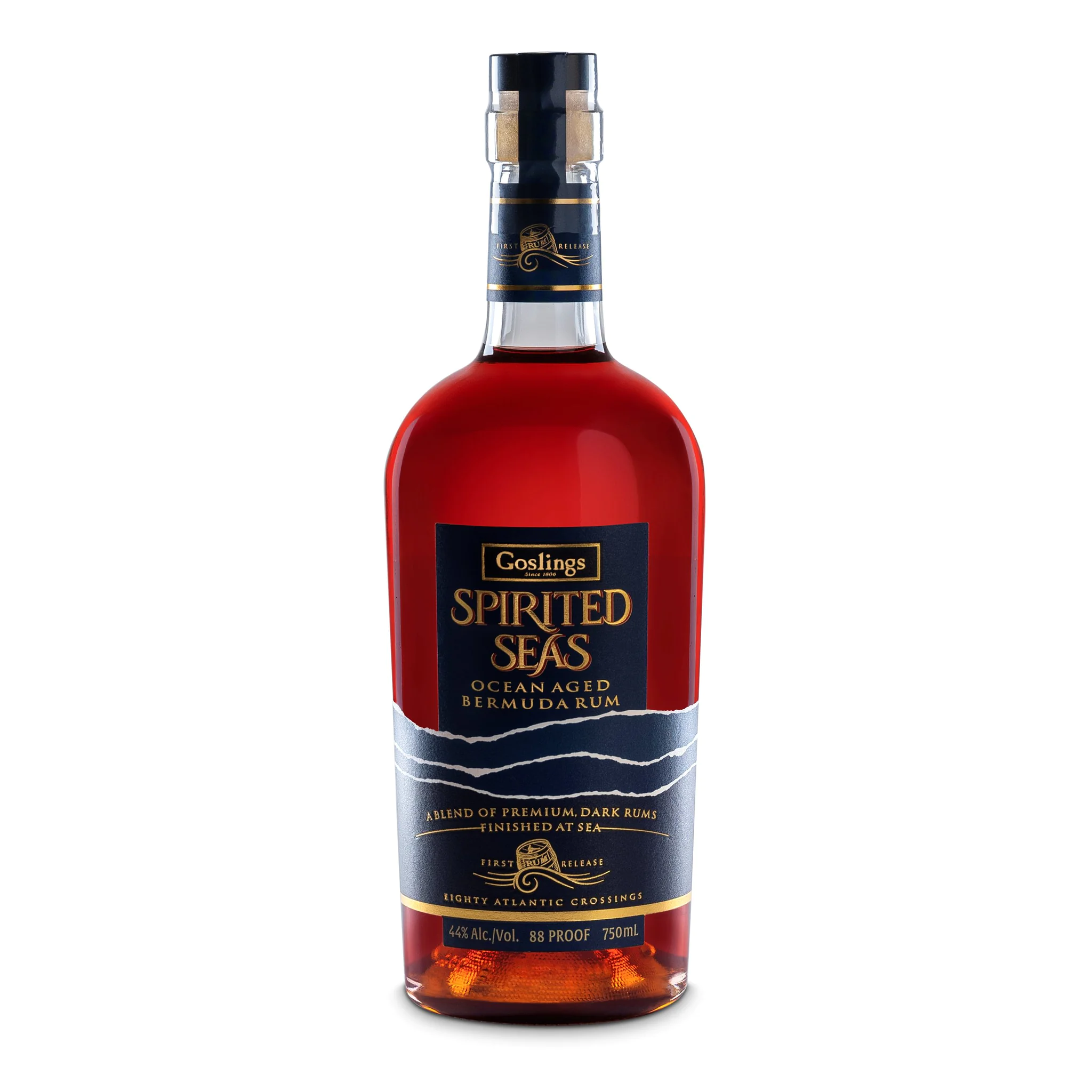 Goslings Ocean Aged Blended Dark Rum Spirited Seas Finished At Sea - Liquor Geeks