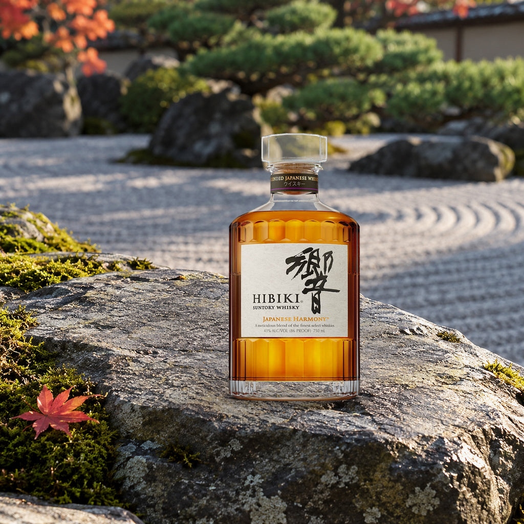 Hibiki Suntory Whisky Japanese Harmony zen garden stone